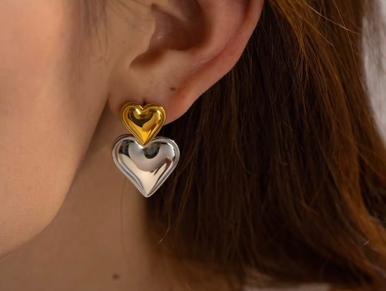 Silver and Gold Hearts