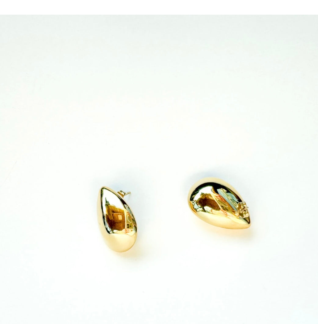 Gold Trendy Punk Earrings