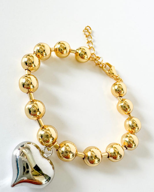 Beads Chain Gold Ball Bracelet