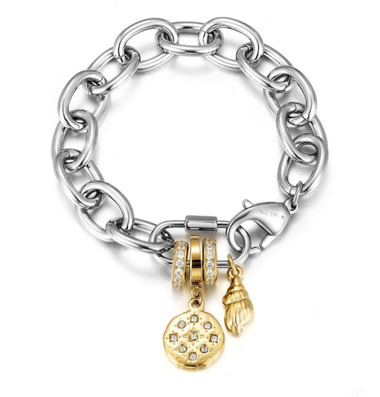 Chunky Gold & Silver Bracelet