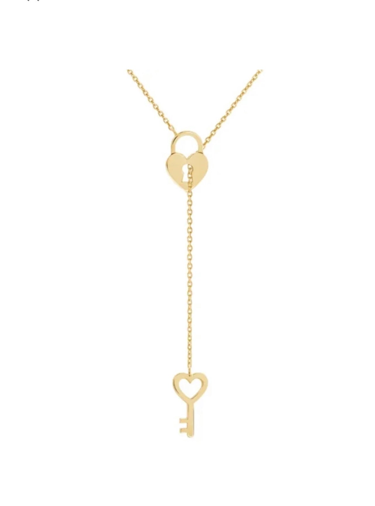 Padlock And Heart Shape key Necklaces