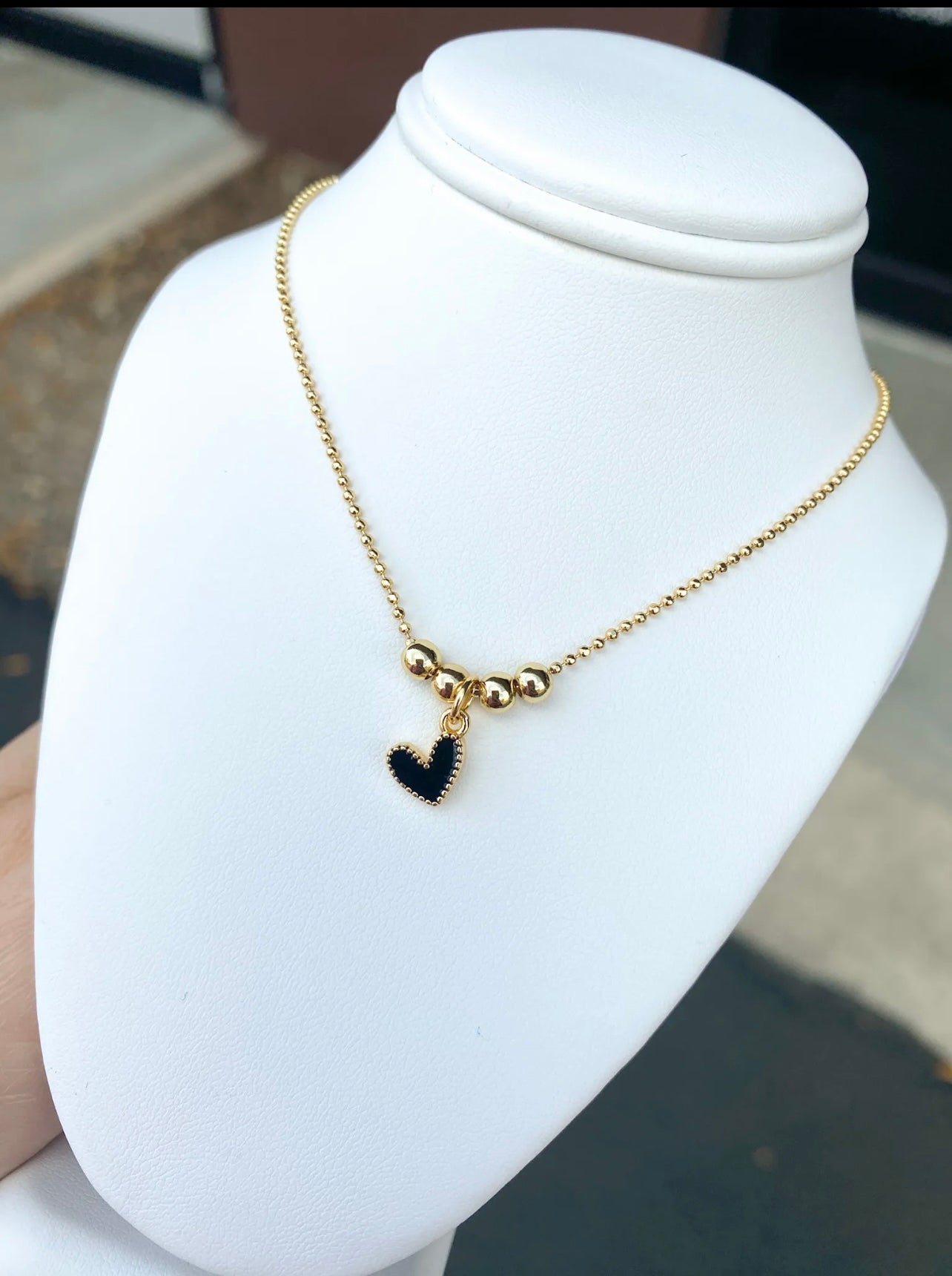 Mini Black Heart Necklaces