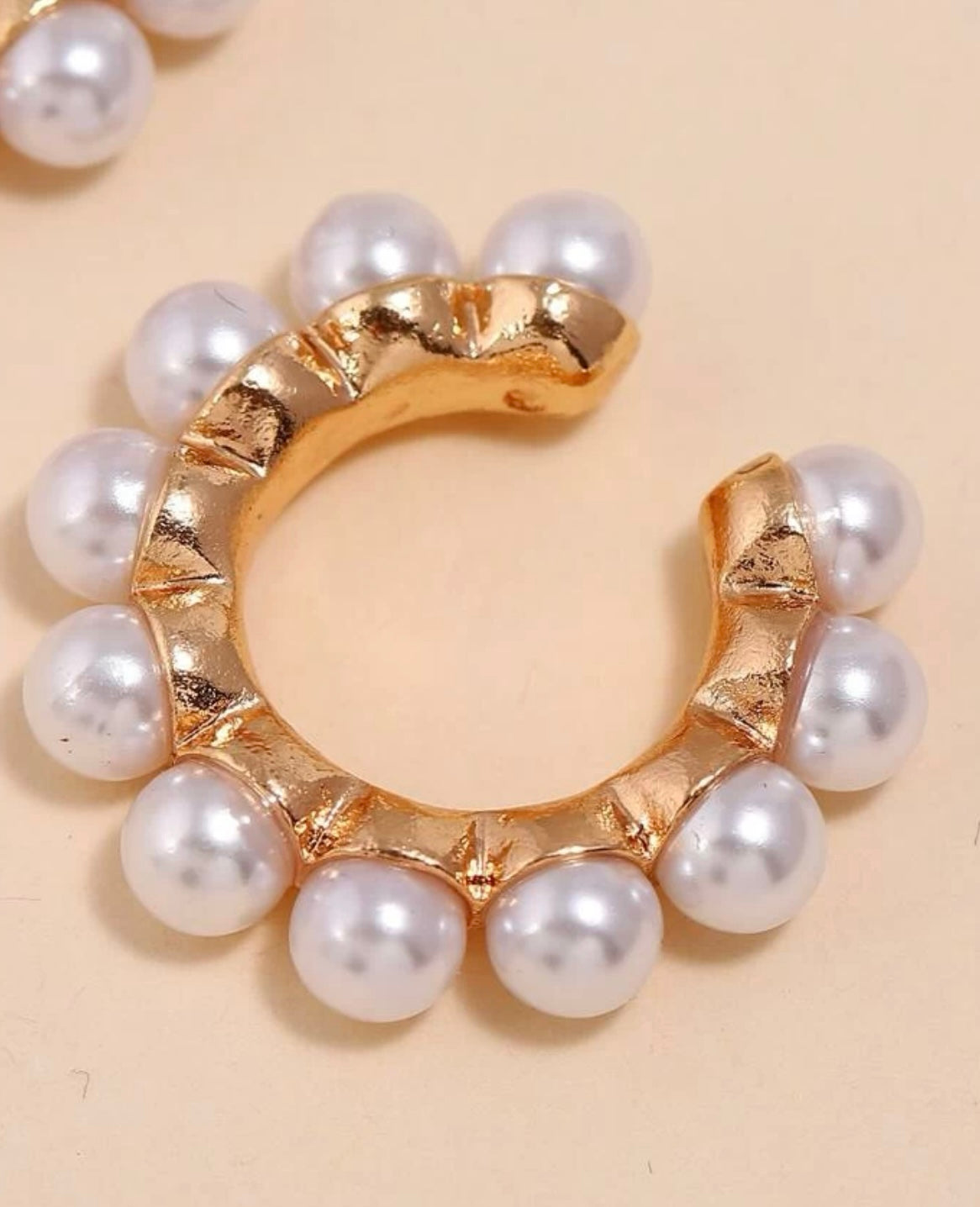 Faux Pearl Decor Ear Cuff