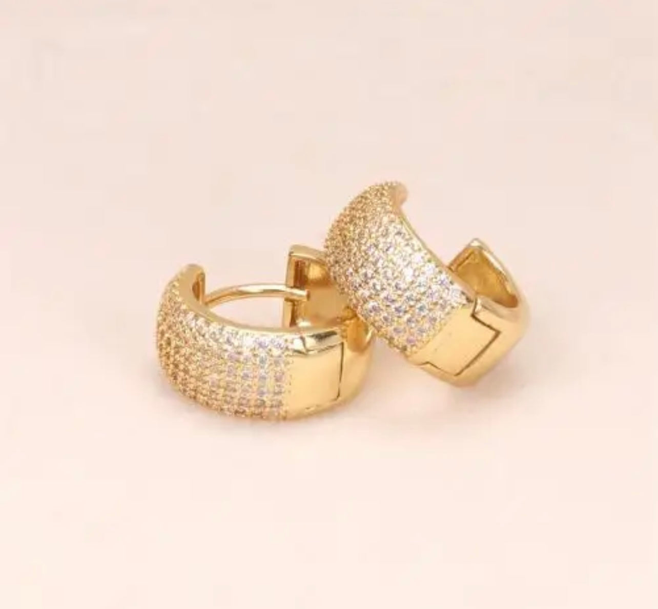 Brass Medium hoop earrings gold