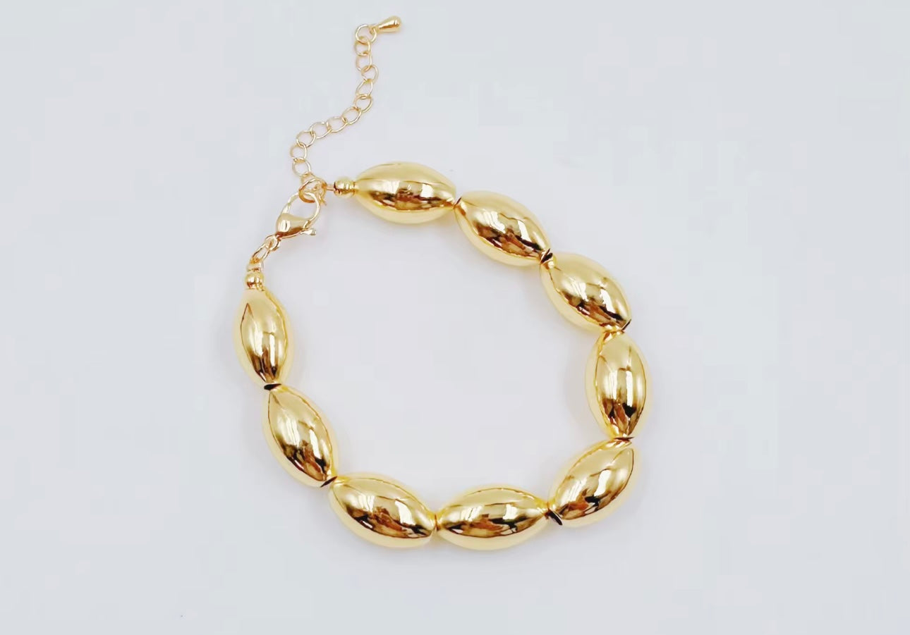 Oval Beaded Necklace