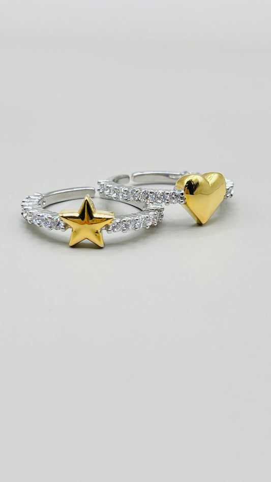 GOLD AND SILVER RING