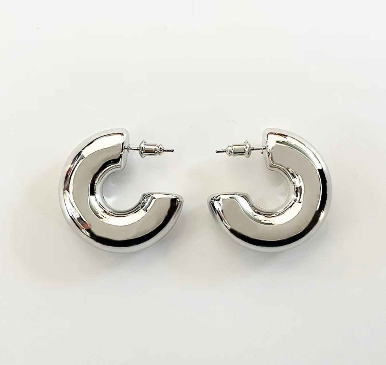 Chunky Hoops Silver