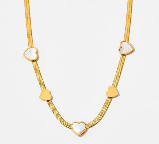 Heart Set  Gold Plated Stainless Steel