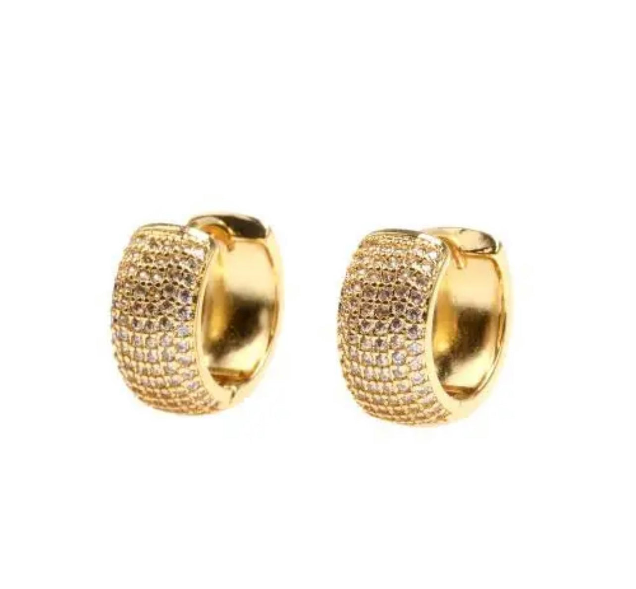 Brass Medium hoop earrings gold