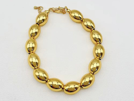 Oval Beaded Necklace