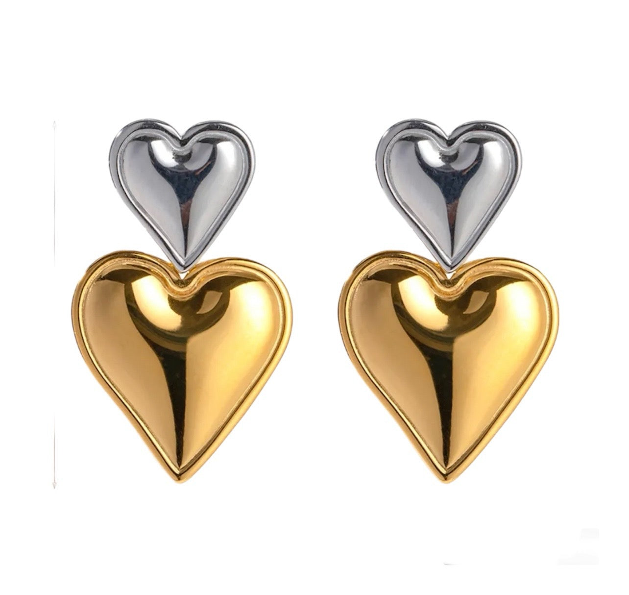 Silver and Gold Hearts