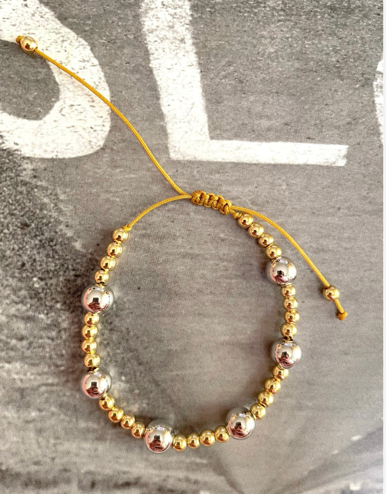 Beads Adjustable Silver and Gold